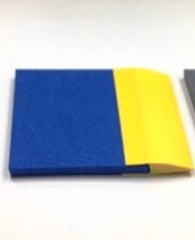 10 ft supratile glue on ramp edging in black, blue/yellow, grey